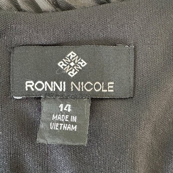 Ronni Nicole Babydoll Mini Dress Size 14 Black Lace Whimsigoth Fairy - Picture 8 of 11